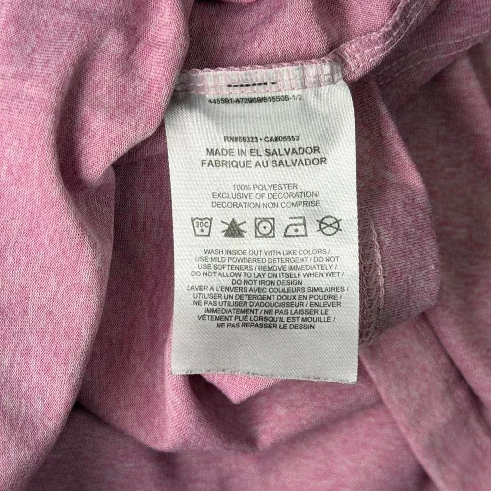Nike Dri-FIT Short Sleeve T-Shirt Pink Heathered Activewear XL